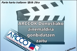 ARCCOK Donostiako zinemaldira gonbidatzen zaitu